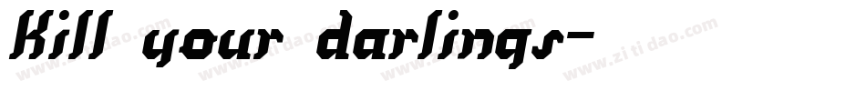 Kill your darlings字体转换